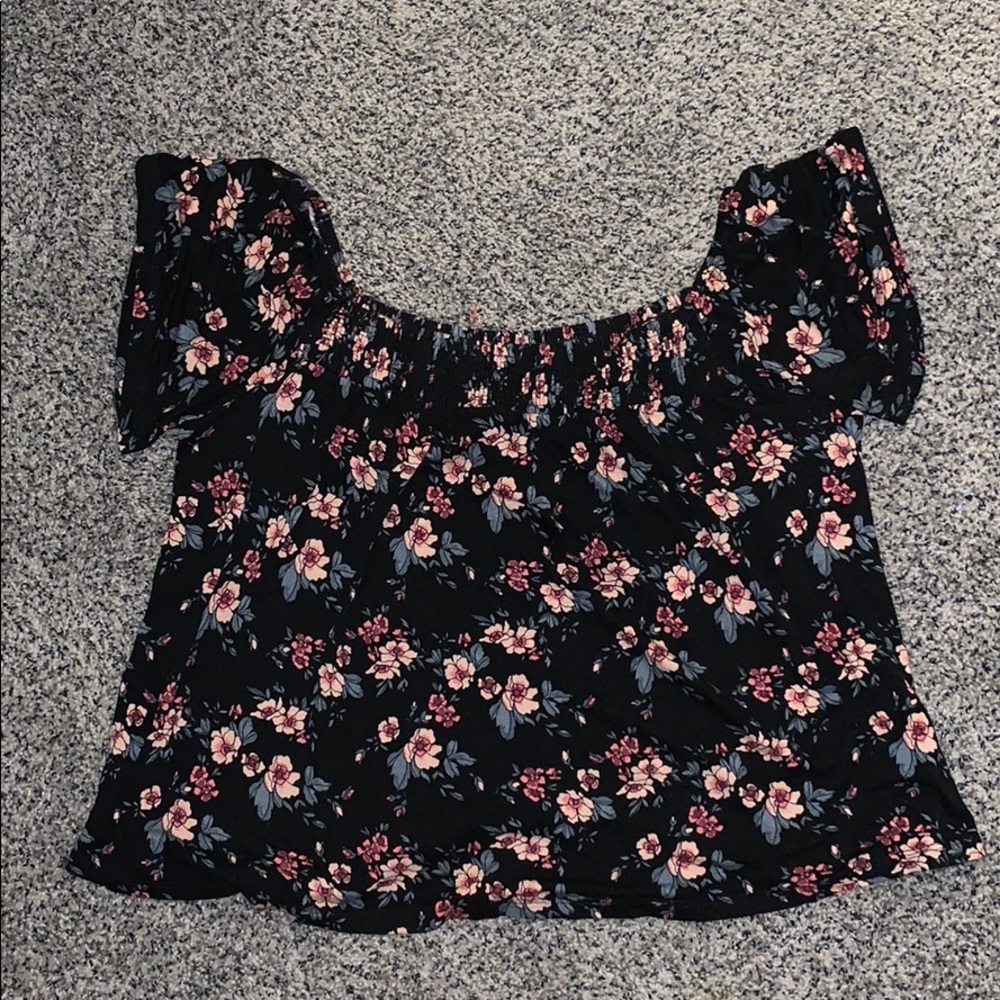 a cute off the shoulder top from american eagle